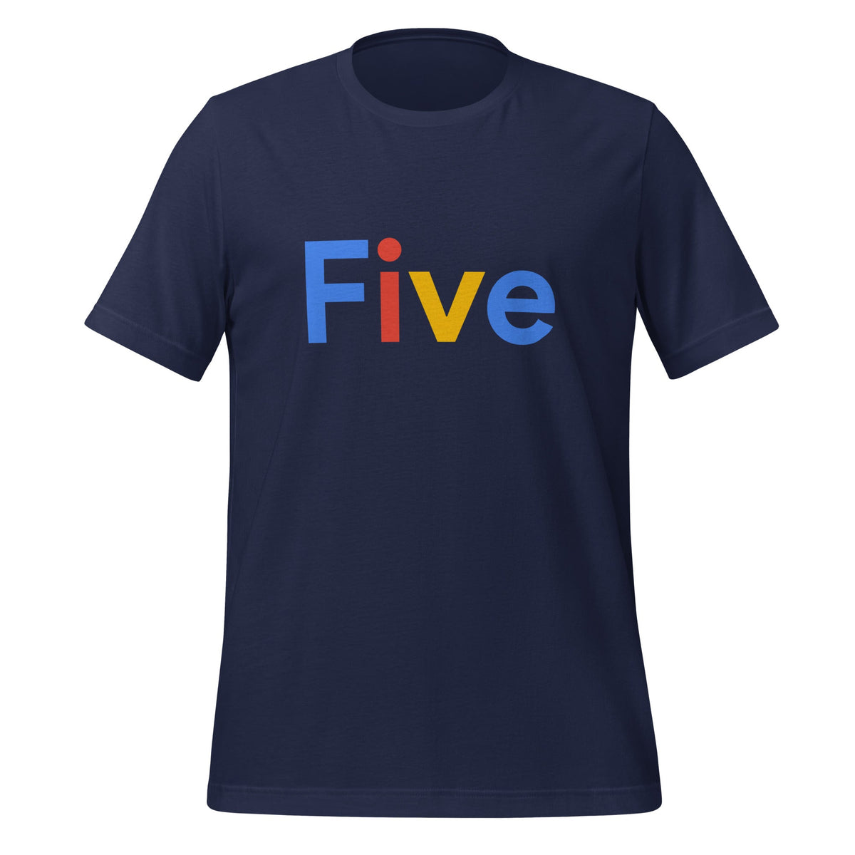 Product mockup photo of the Five Search Logo T Shirt (unisex) Navy / M.