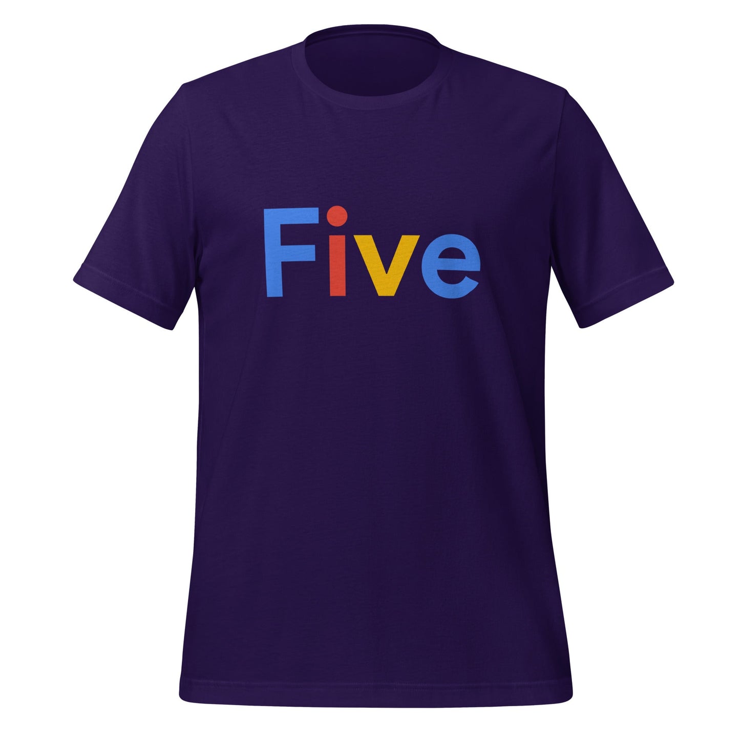 Product mockup photo of the Five Search Logo T Shirt (unisex) Team Purple / M.