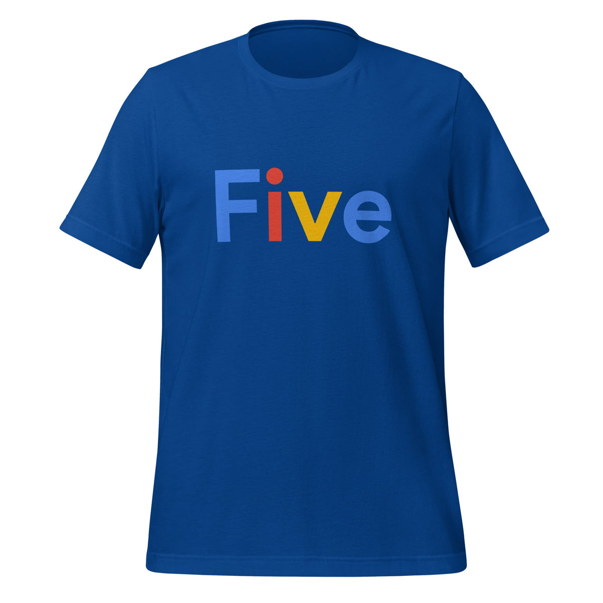 Product mockup photo of the Five Search Logo T Shirt (unisex) True Royal / M.