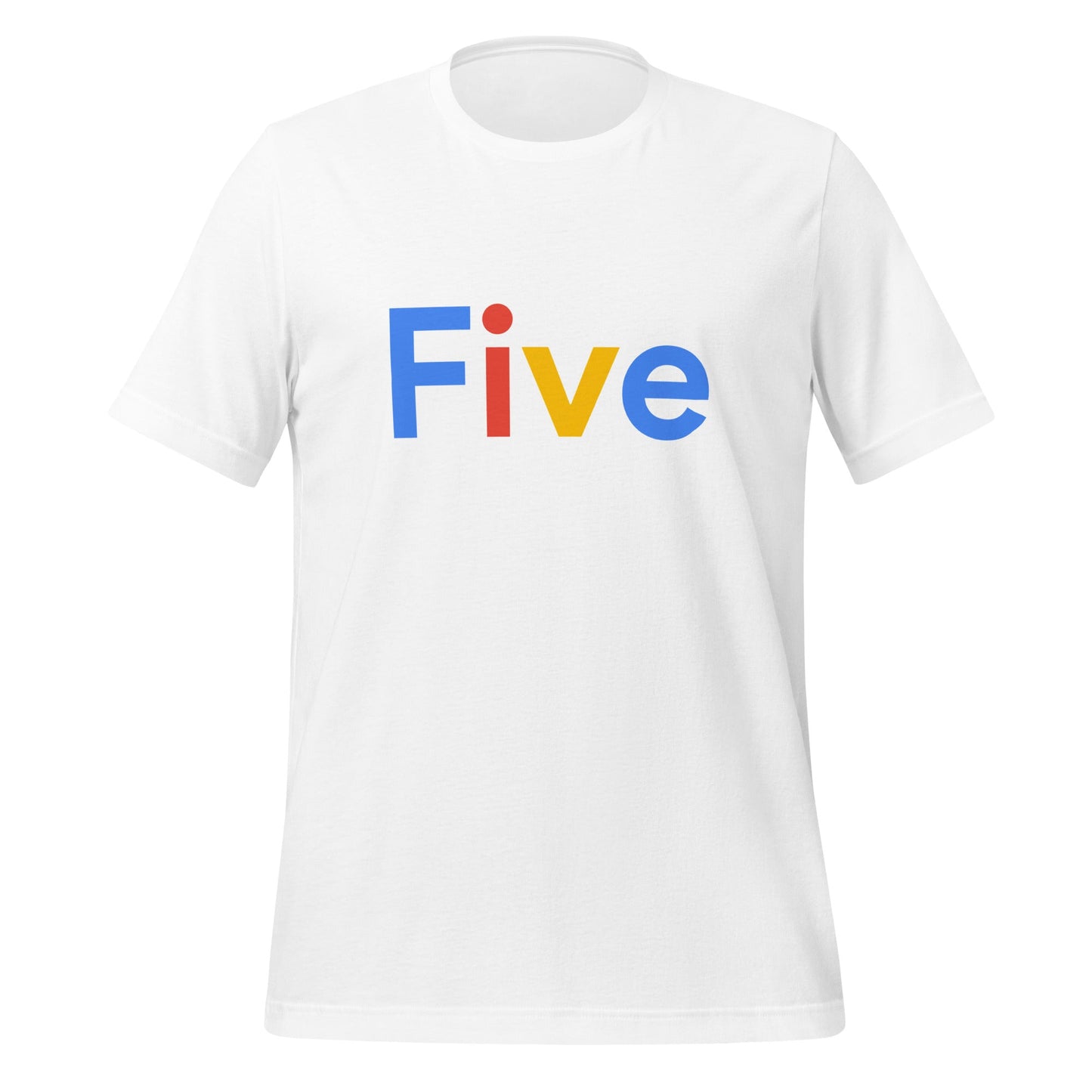 Product mockup photo of the Five Search Logo T Shirt (unisex) White / M.