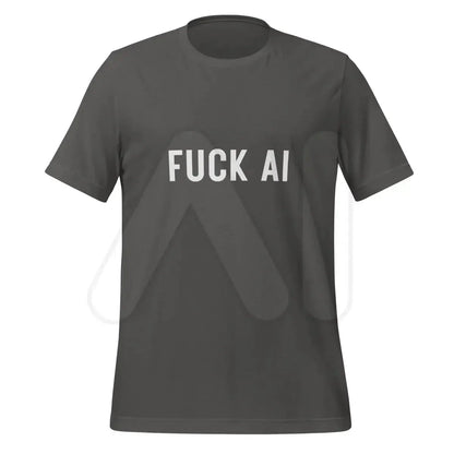 Product mockup photo of the Fuck AI T Shirt 2 (unisex) Asphalt / M.