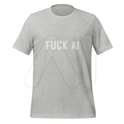 Product mockup photo of the Fuck AI T Shirt 2 (unisex) Athletic Heather / M.