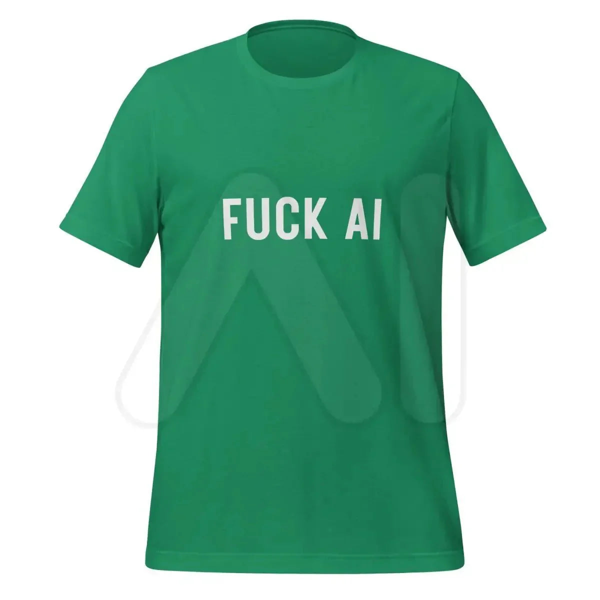 Product mockup photo of the Fuck AI T Shirt 2 (unisex) Kelly / M.