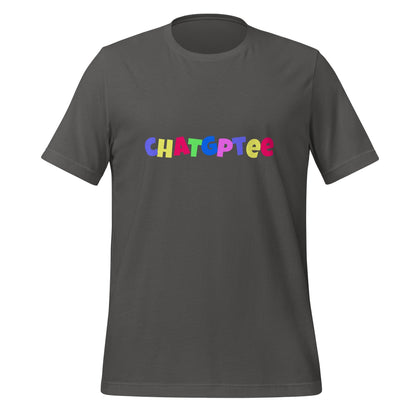 Product mockup photo of the Fun ChatGPTee T Shirt 2 (unisex) Asphalt / M.