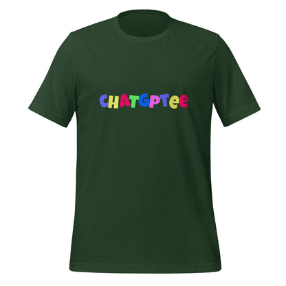 Product mockup photo of the Fun ChatGPTee T Shirt 2 (unisex) Forest / M.