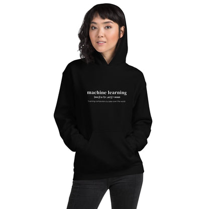 Image of the Funny Definition of Machine Learning Hoodie (unisex).