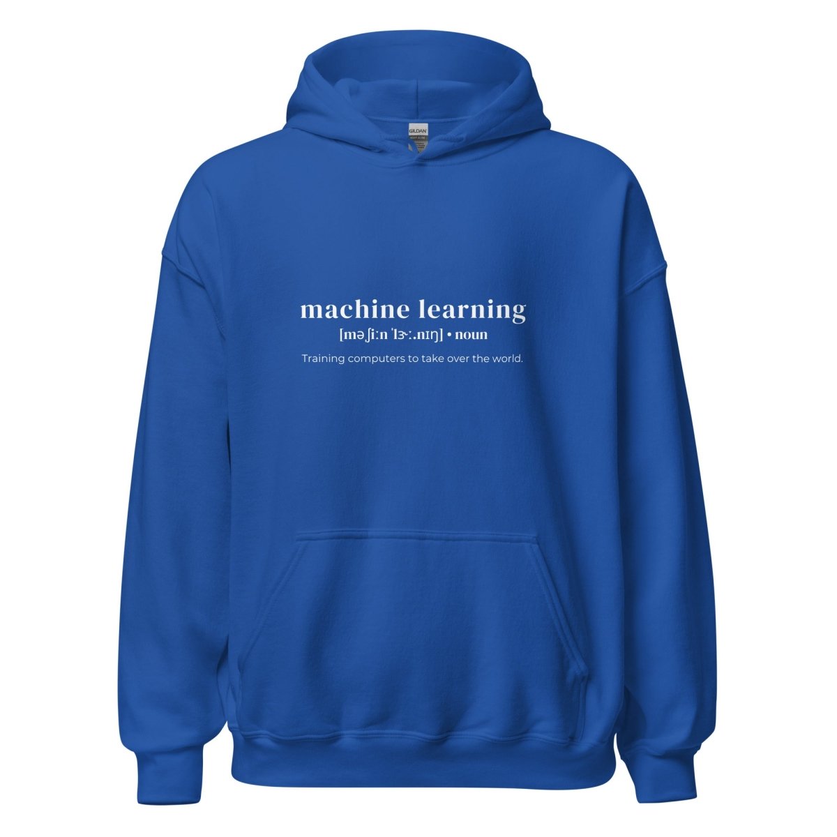 Image of the Funny Definition of Machine Learning Hoodie (unisex) Royal / M.
