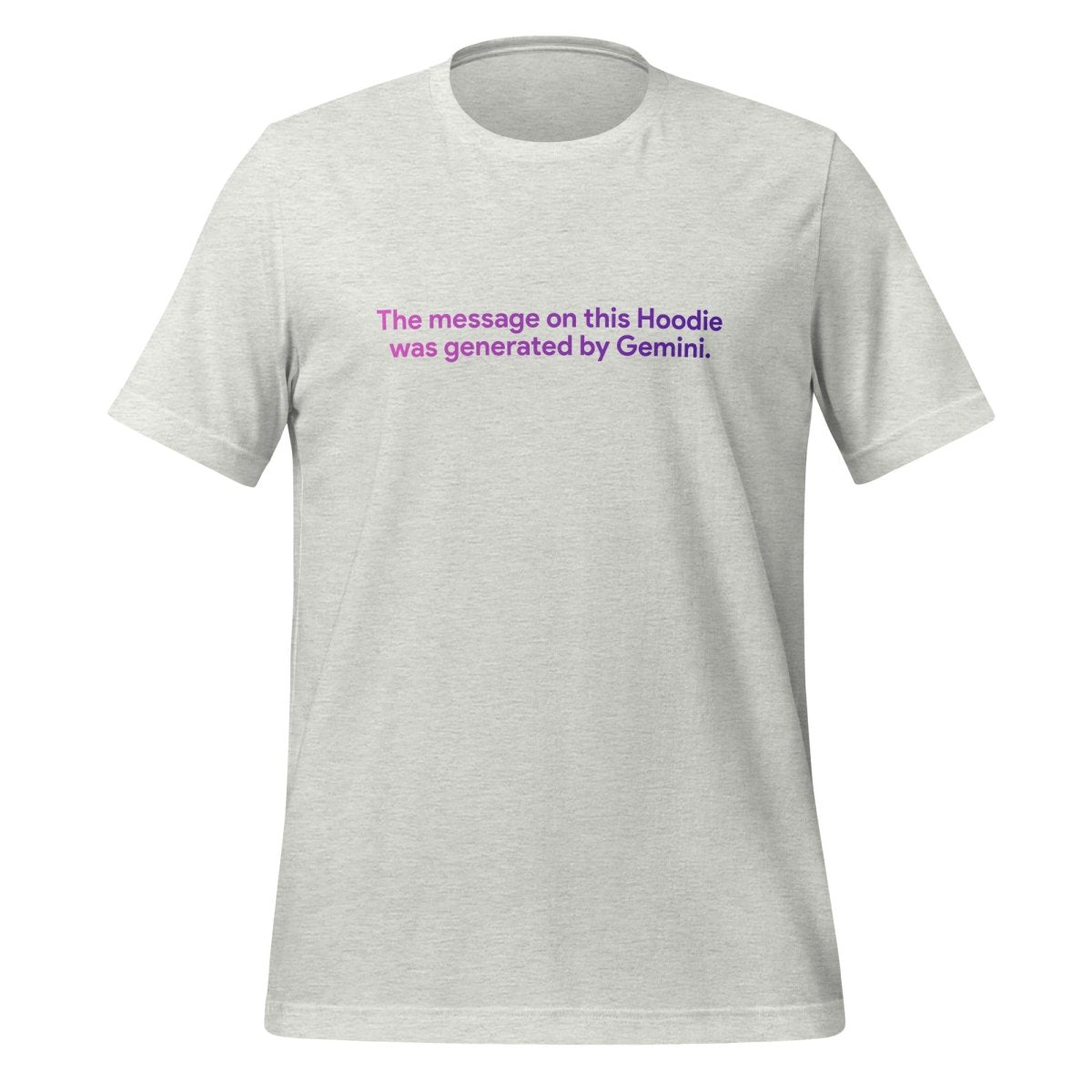 Product mockup photo of the Funny Gemini Hoodie Hallucination T Shirt (unisex) Ash / M.