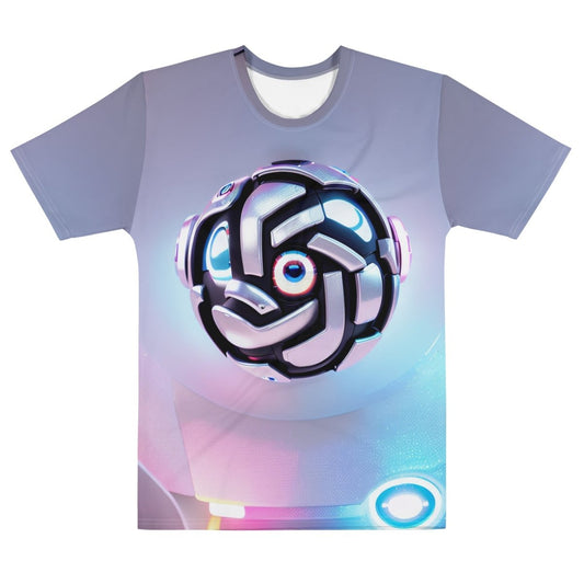 Product mockup photo of the Futuristic Logo T Shirt (men) M.