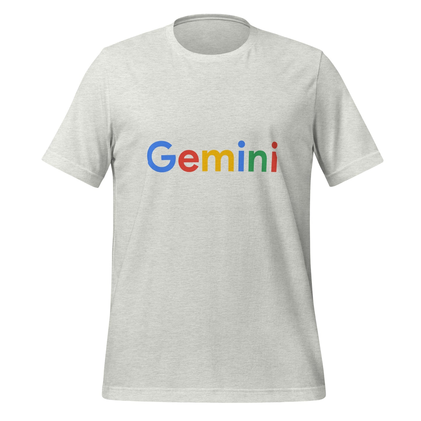 Product mockup photo of the Gemini Search Logo T Shirt (unisex) Ash / M.