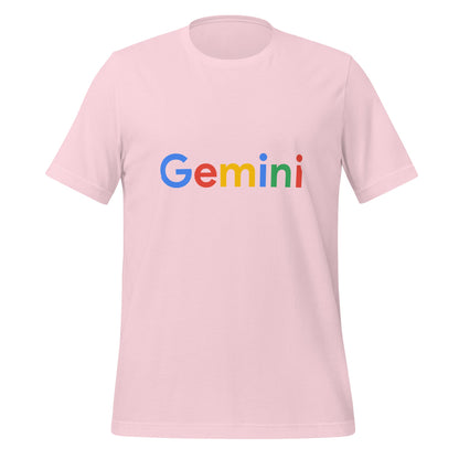 Product mockup photo of the Gemini Search Logo T Shirt (unisex) Soft Pink / M.