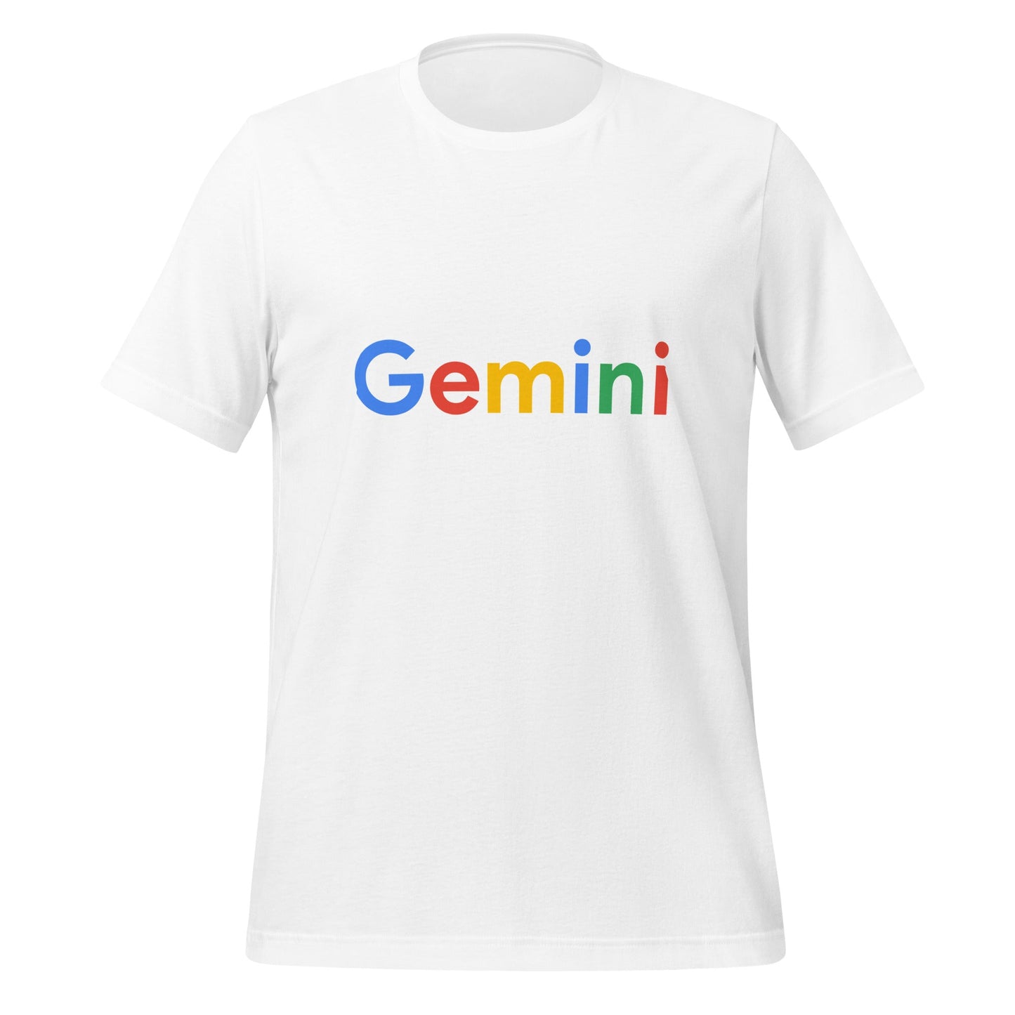 Product mockup photo of the Gemini Search Logo T Shirt (unisex) White / M.