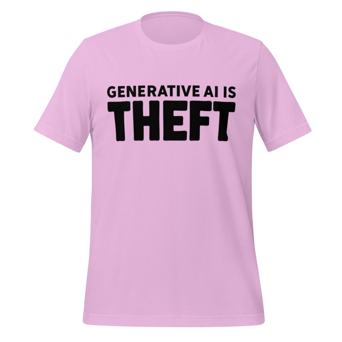 Image of the Generative AI is Theft T-Shirt (unisex) Lilac / M.