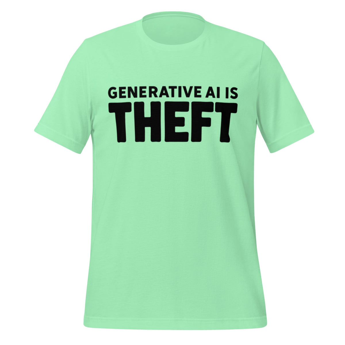 Image of the Generative AI is Theft T-Shirt (unisex) Mint / M.