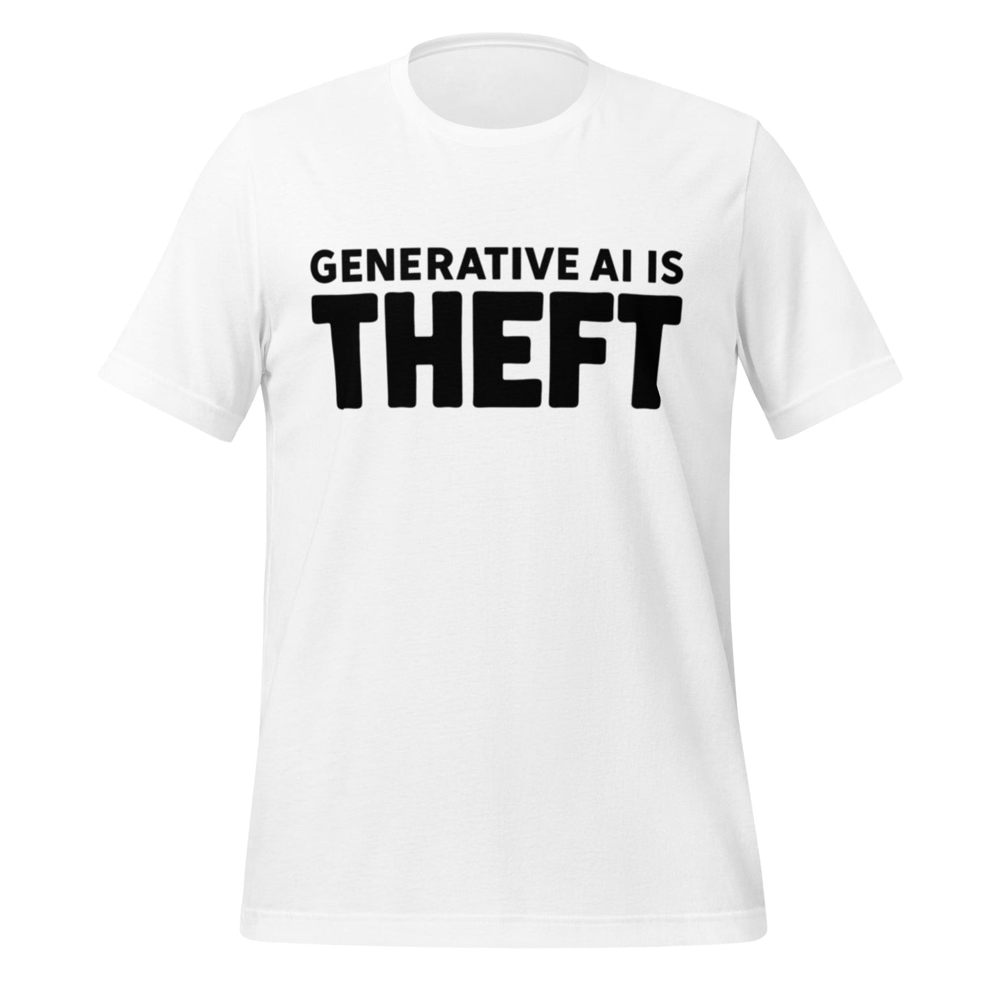 Image of the Generative AI is Theft T-Shirt (unisex) White / M.