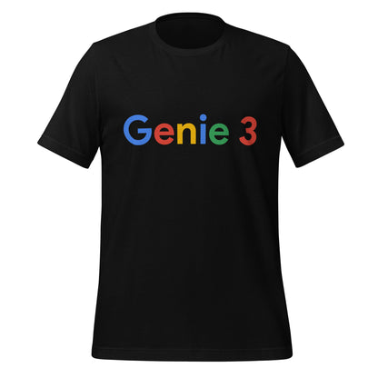 Product mockup photo of the Genie 3 Search Logo T Shirt (unisex) Black / M.