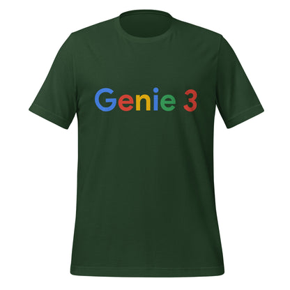 Product mockup photo of the Genie 3 Search Logo T Shirt (unisex) Forest / M.