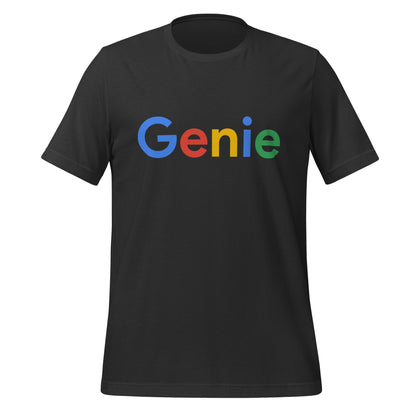 Product mockup photo of the Genie Search Logo T Shirt (unisex) Dark Grey / M.