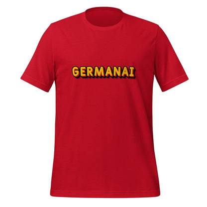 Product mockup photo of the GermanAI T Shirt (unisex) Red / M.