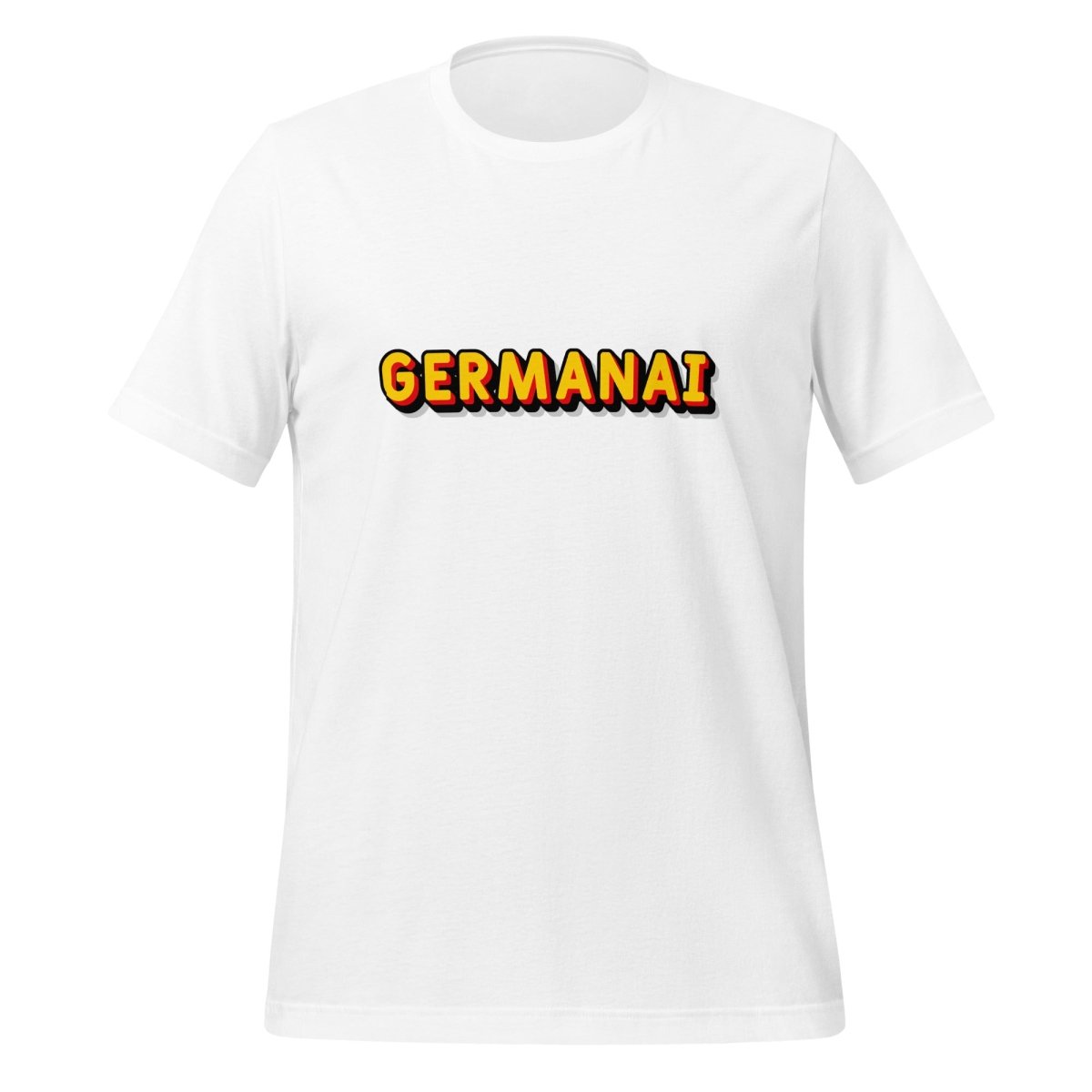 Product mockup photo of the GermanAI T Shirt (unisex) White / M.