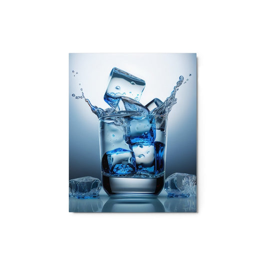 Glass of Water Metal Print - AI Store
