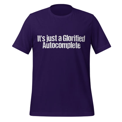 Mockup image of the Glorified Autocomplete T-Shirt (unisex) Team Purple / M.
