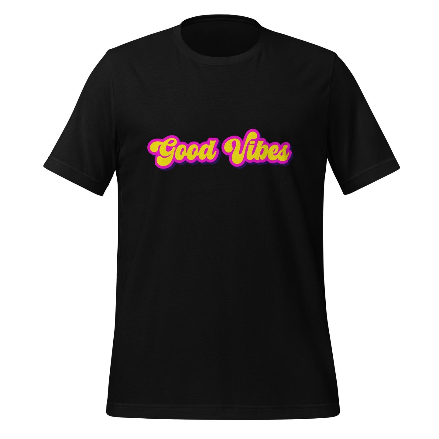 Product mockup photo of the Good Vibes T Shirt (unisex) Black / M.