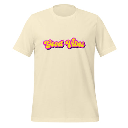 Product mockup photo of the Good Vibes T Shirt (unisex) Natural / M.