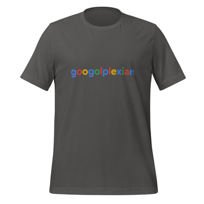 Product mockup photo of the googolplexian T Shirt (unisex) Asphalt / M.