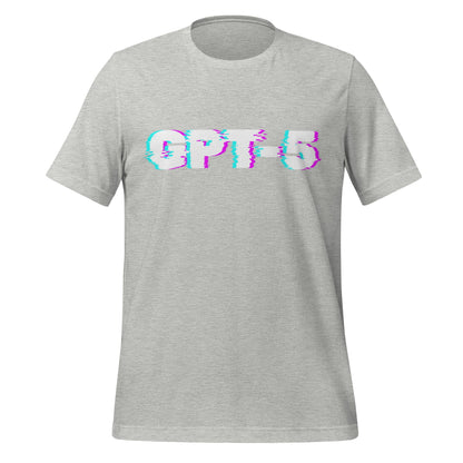 Product mockup photo of the GPT 5 Glitch T Shirt (unisex) Athletic Heather / M.