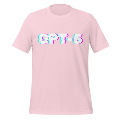 Product mockup photo of the GPT 5 Glitch T Shirt (unisex) Soft Pink / M.