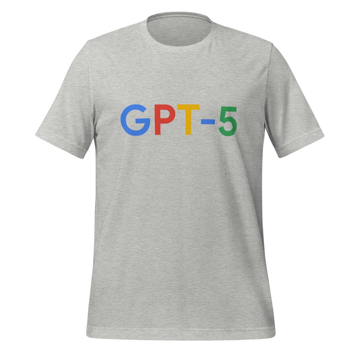 Product mockup photo of the GPT 5 Search Logo T Shirt (unisex) Athletic Heather / M.