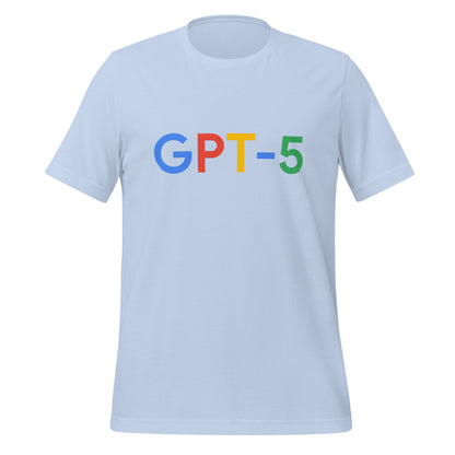 Product mockup photo of the GPT 5 Search Logo T Shirt (unisex) Baby Blue / M.