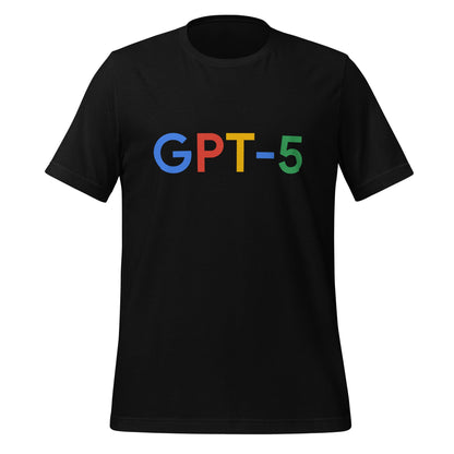 Product mockup photo of the GPT 5 Search Logo T Shirt (unisex) Black / M.