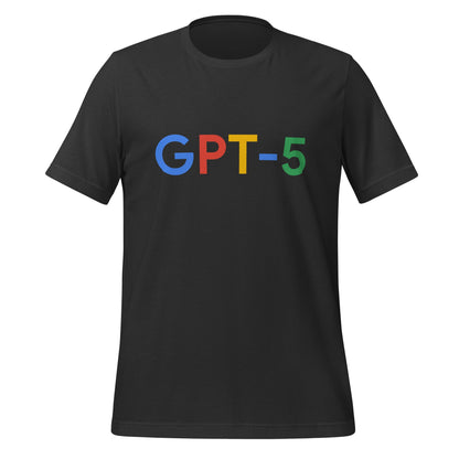Product mockup photo of the GPT 5 Search Logo T Shirt (unisex) Dark Grey / M.