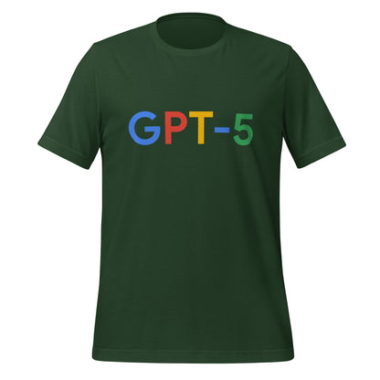 Product mockup photo of the GPT 5 Search Logo T Shirt (unisex) Forest / M.