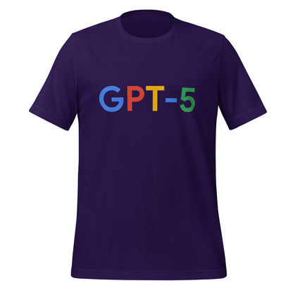 Product mockup photo of the GPT 5 Search Logo T Shirt (unisex) Team Purple / M.