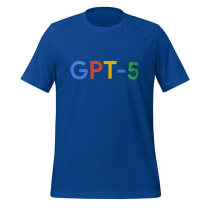 Product mockup photo of the GPT 5 Search Logo T Shirt (unisex) True Royal / M.