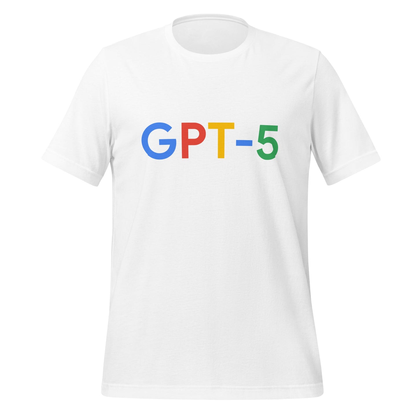 Product mockup photo of the GPT 5 Search Logo T Shirt (unisex) White / M.