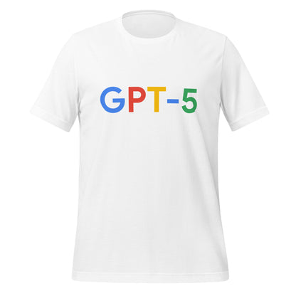 Product mockup photo of the GPT 5 Search Logo T Shirt (unisex) White / M.