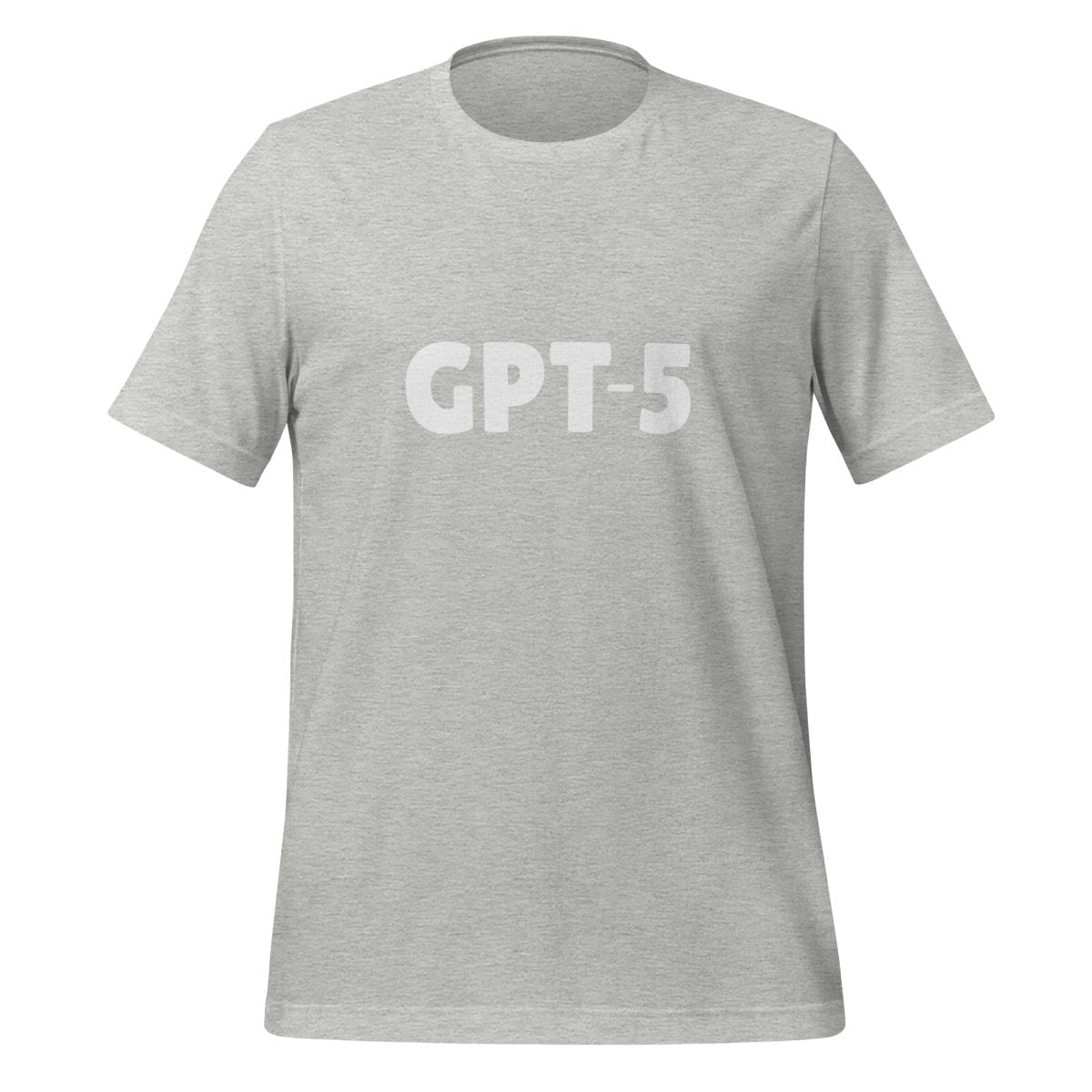 Product mockup photo of the GPT 5 T Shirt 2 (unisex) Athletic Heather / M.