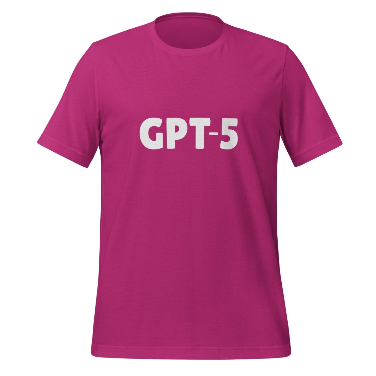 Product mockup photo of the GPT 5 T Shirt 2 (unisex) Berry / M.