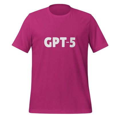 Product mockup photo of the GPT 5 T Shirt 2 (unisex) Berry / M.