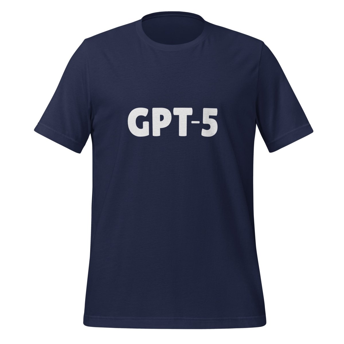 Product mockup photo of the GPT 5 T Shirt 2 (unisex) Navy / M.