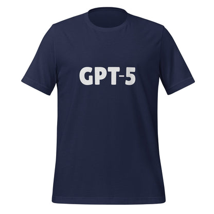 Product mockup photo of the GPT 5 T Shirt 2 (unisex) Navy / M.