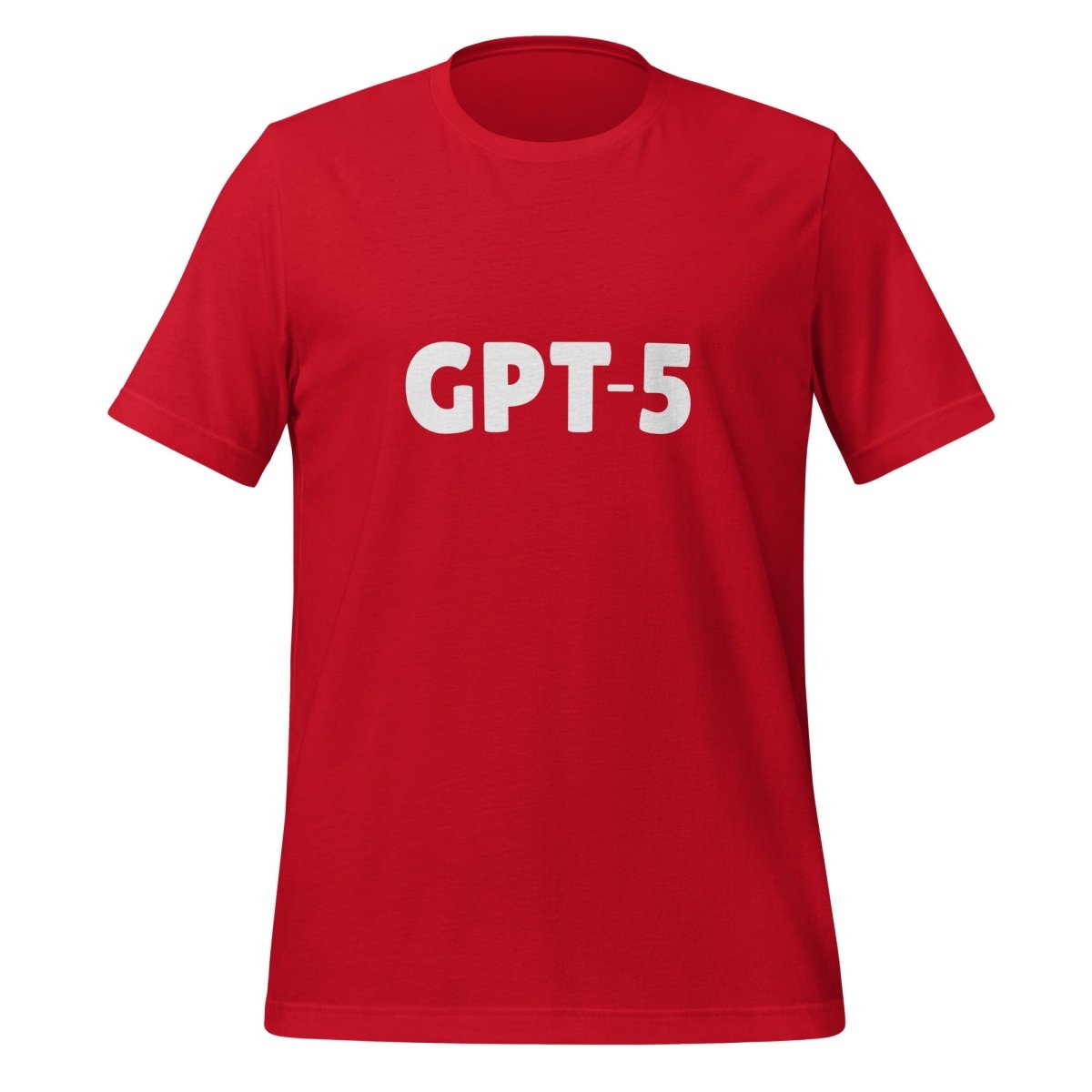 Product mockup photo of the GPT 5 T Shirt 2 (unisex) Red / M.