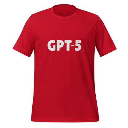 Product mockup photo of the GPT 5 T Shirt 2 (unisex) Red / M.