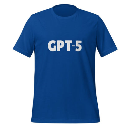 Product mockup photo of the GPT 5 T Shirt 2 (unisex) True Royal / M.