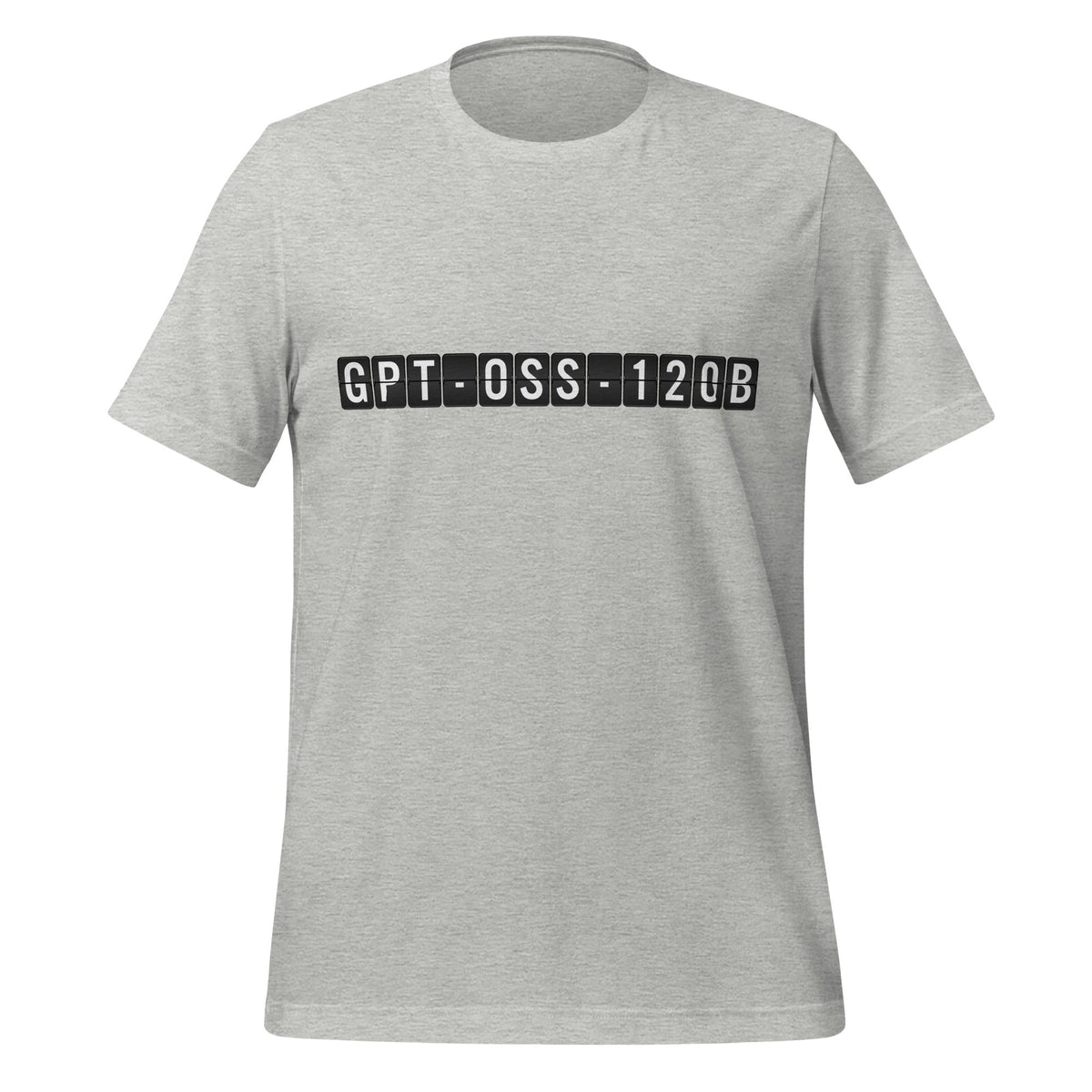 Product mockup photo of the gpt oss 120b Arrival T Shirt (unisex) Athletic Heather / M.