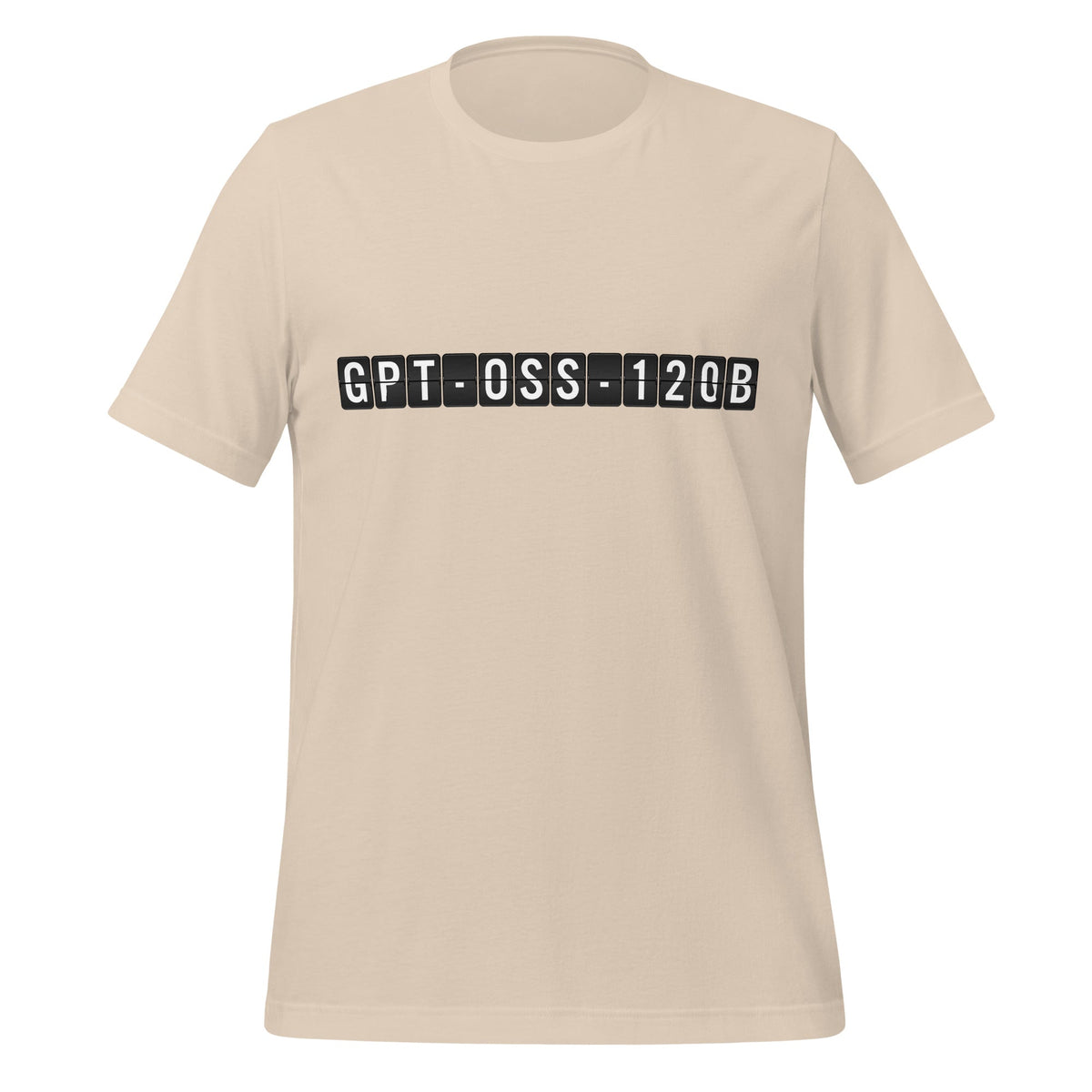 Product mockup photo of the gpt oss 120b Arrival T Shirt (unisex) Soft Cream / M.